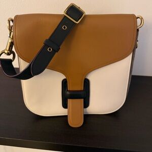 Coach Tan and Cream Shoulder Bag